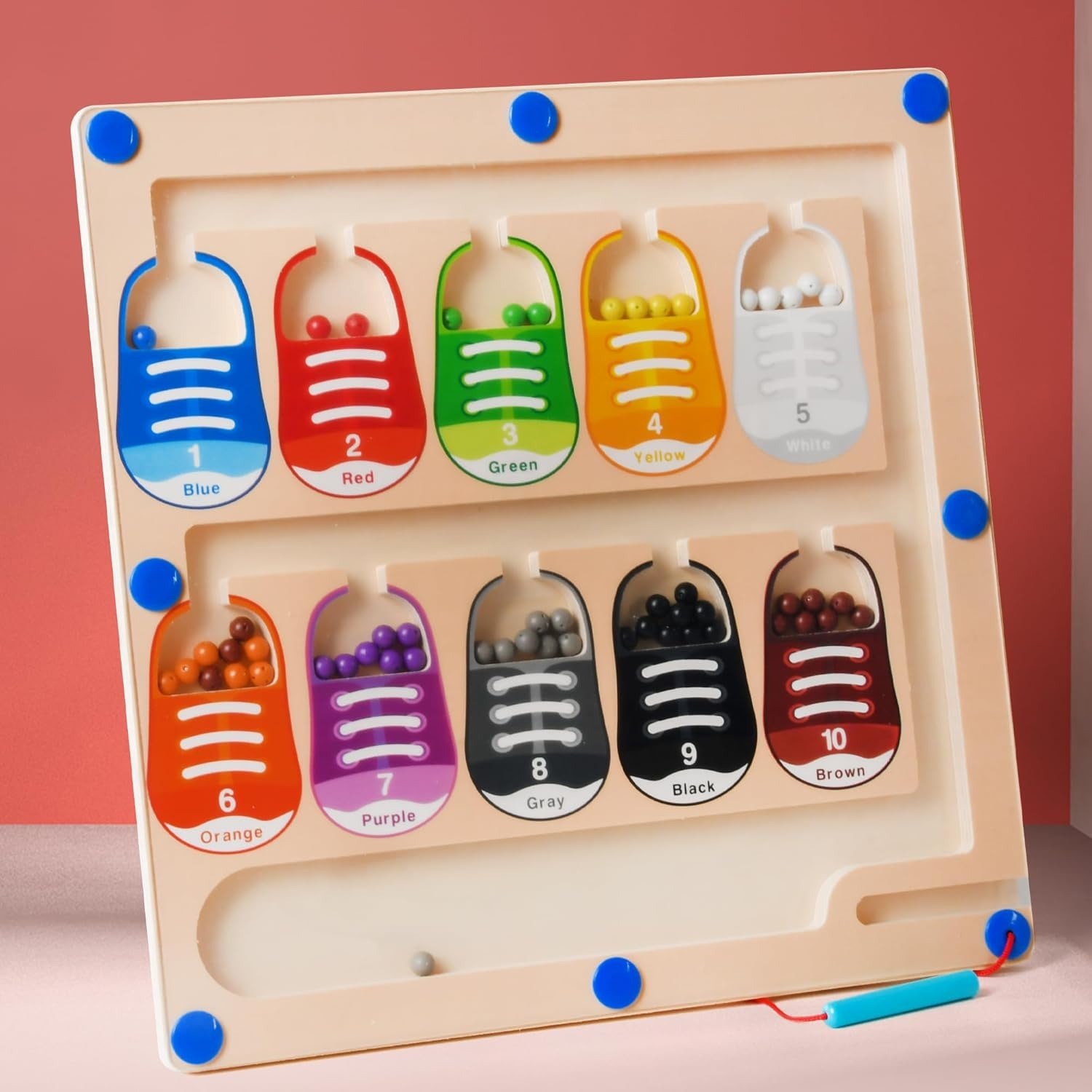 Vista 11 de Juego De Laberinto De Madera Montessori - DISEÑO: ZAPATO